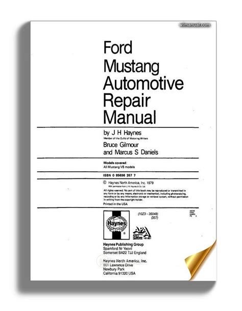 Ford Mustang I Repair Manual Eng