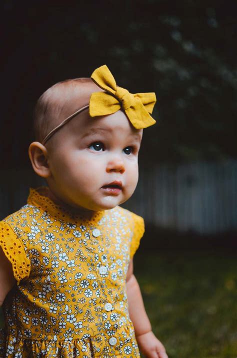 Female Child Baby In Yellow Dress Young Girl Image Free Photo