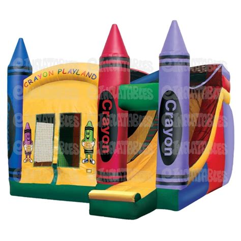 4 In 1 Inflatable Crayon Playland Combo At Einflatables