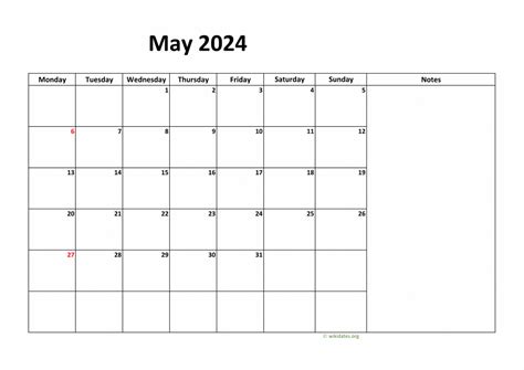 Calendar May 2024 United Kingdom