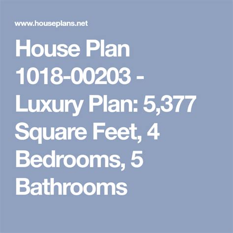 House Plan 1018 00203 Luxury Plan 5377 Square Feet 4 Bedrooms 5