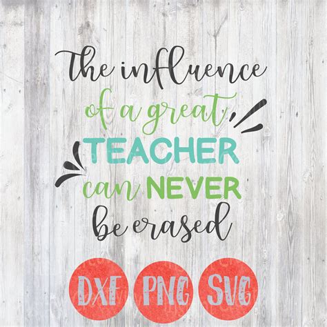 Teacher Svg Appreciation Svg The Influence Of A Great Etsy Diy Wood