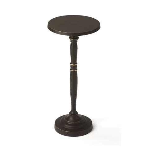Laikipia Pedestal End Table | Metal end tables, Black end tables, End tables