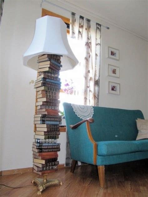 Repurposed Old Books Into A Floor Lamp Bookaholic