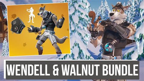 New Fortnite Wendell And Walnut Bundle Wendell Skin Review Youtube