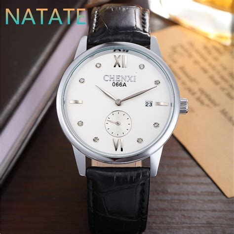 Chenxi Luxury Brand Watches Men Gold Watch Retro Leather Strap Quartz