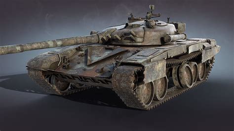 3d Model Tank T 72 Burnt Vr Ar Low Poly Cgtrader