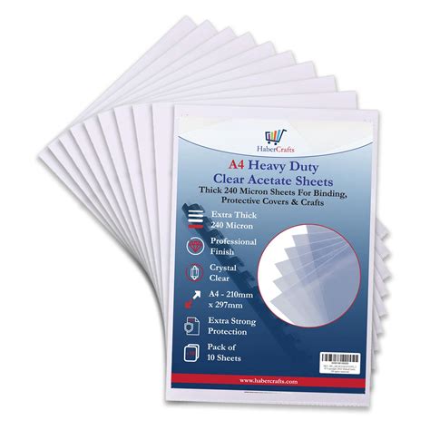 Buy Acetate Sheets Clear Heavy Duty Acetate Sheet 240 Micron Extra