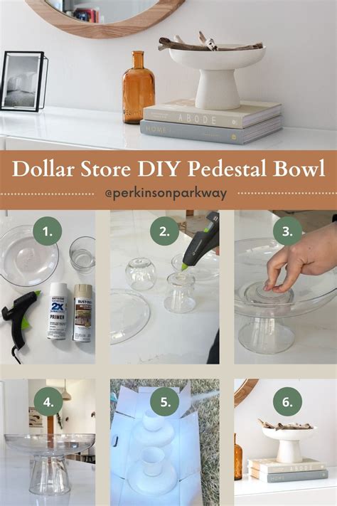 Diy Pedestal Bowl Dollar Store Edition Perkins On Parkway Diy