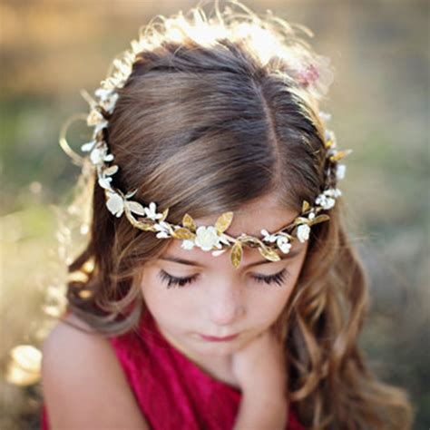 Girls Flower Bow Headband Cloth Elastic Hair Bows Headbands For Kids