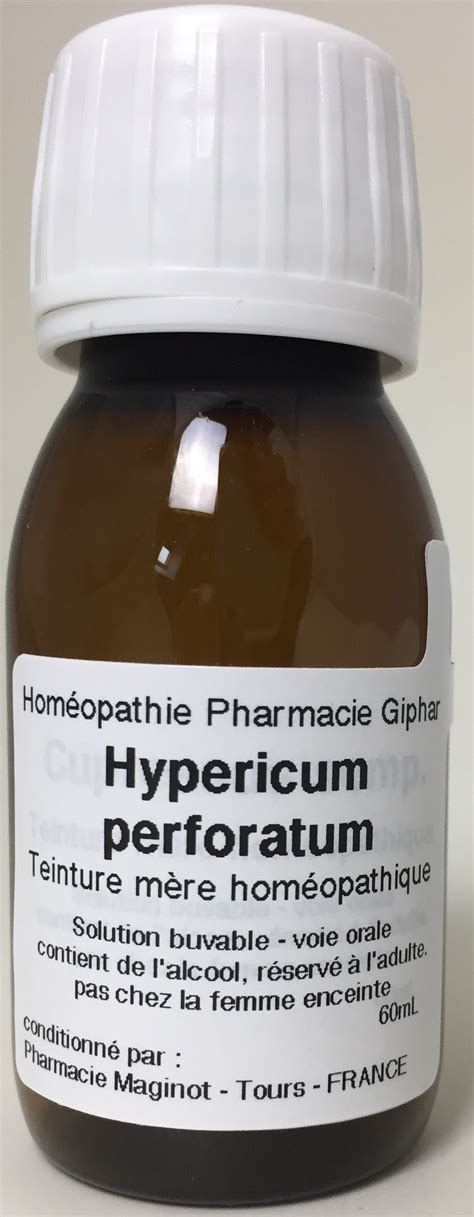 Boiron hypericum perforatum 6c come with 16 doses of 5 pellets, with 80 pellets total. Hypericum perforatum - Teinture mere homeopathique TM 25 ...