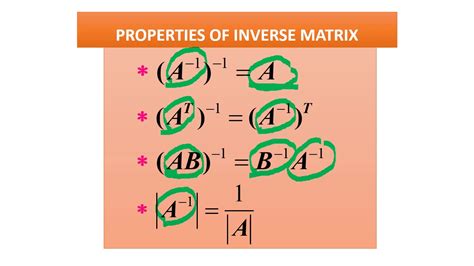 properties of inverse matrix - YouTube