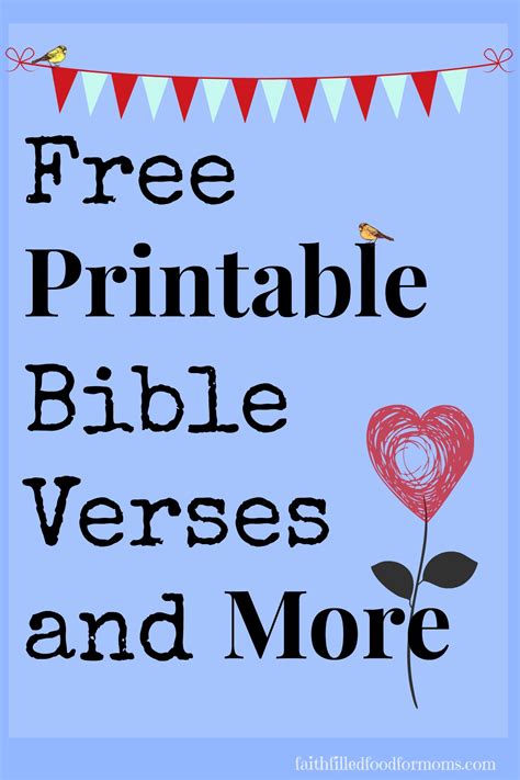 Printable Scripture Bible Verses Faith Filled Food For Moms Free