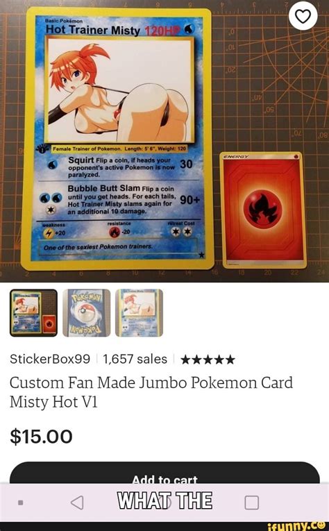 Stickerbox99 1657 Sales Dd Custom Fan Made Jumbo Pokemon Card Misty