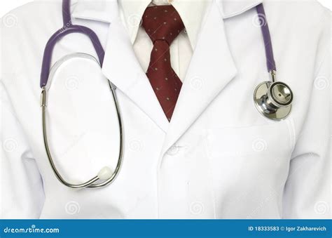 Doctor With Stethoscope Stock Image Image Of Isolated 18333583