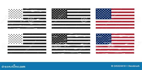 American Flag Silhouette Back And White Screen Printing Usa Flag