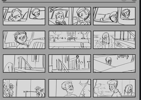 Incredibles 3 Animation Storyboard Storyboard Drawing Storyboard