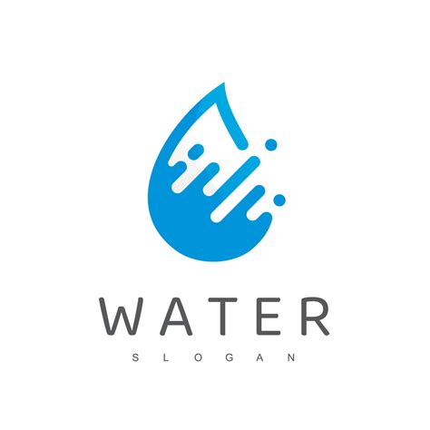 Water Logo Droplet Mineral Water Company Icon 8692244 Vector Art At