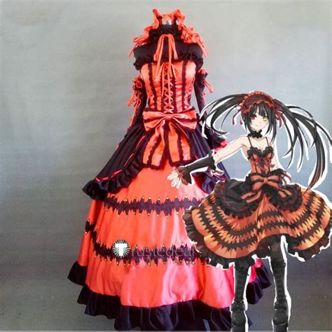 Date A Live Kurumi Tokisaki Gothic Lolita Cosplay Costume