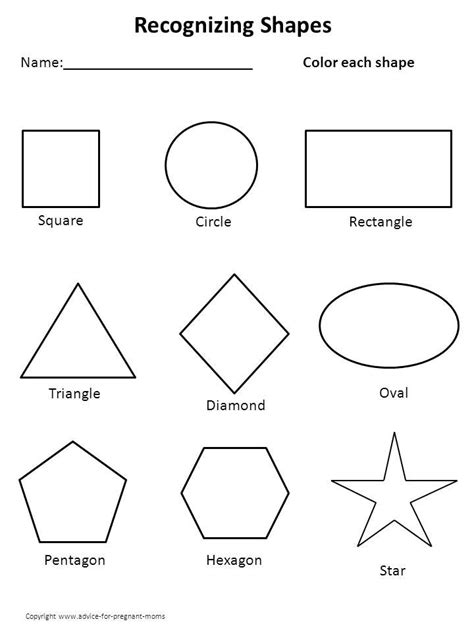 Terms in this set (28). Free Printable Preschool Worksheets Shapes | Shape ...