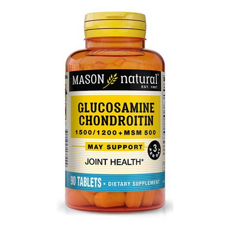 Glucosamine Chondroitin 15001200 Msm 500 Mason Vitamins