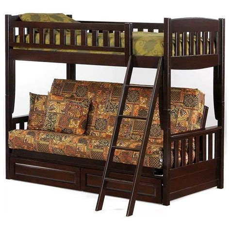 Constructed with 1 x 4. Cinnamon Twin Over Full Futon Bunk Bed | DCG Stores