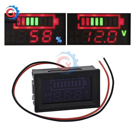 V Car Lead Acid Battery Charge Level Indicator Battery Tester Lithium Battery Capacity Meter