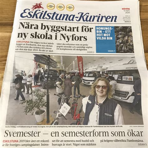 Print och en vecka nyhetssajt). Reportage om Tumbo i Eskilstuna Kuriren - Svemester - En ...