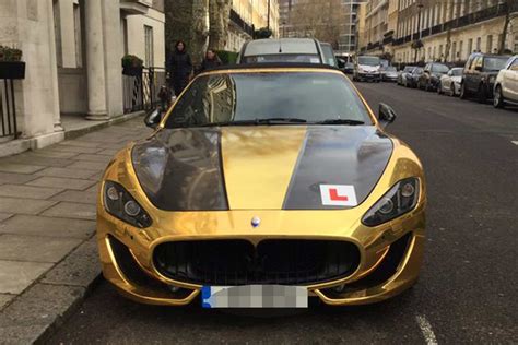 Gold Maserati Worth £90k Spotted In London Complete With A Set Of L