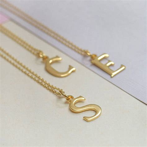 Personalised Gold Initial Necklace By Mia Belle