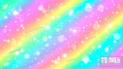 Glitters Rainbow Sky Shiny Rainbows Pastel Color Magic Fairy Starry