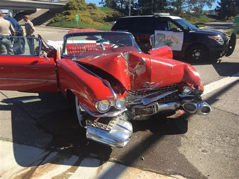 Driver Of Classic Cadillac Hospitalized After Crash Ksby Car Crash Classic Cars Cadillac