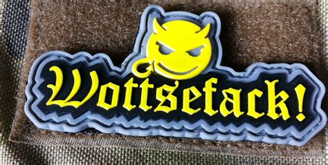 3d Rubber Patchwottsefack Yellow Moralefun Patches Patch Werk