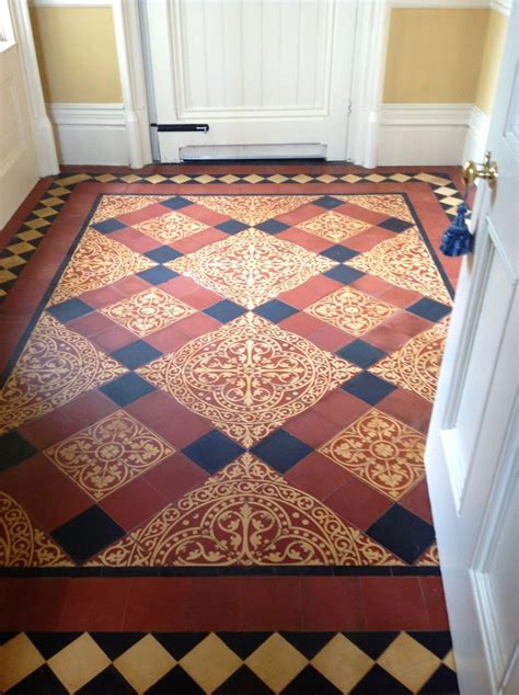 Victorian Tiled Hallway Floor Cleaned And Sealed In Harston Cambridge