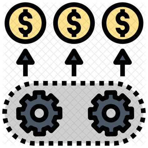 Manufacturing Cost Icon Download In Colored Outline Style