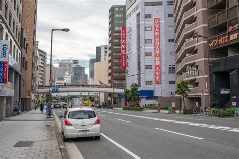 Traffic And Urban Life In Osaka Japan Editorial Stock Photo Image Of