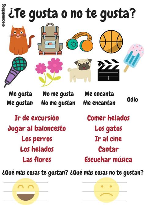 342 Best Me Gusta No Me Gusta Images On Pinterest Spanish Classroom Fun Things And Funny Things