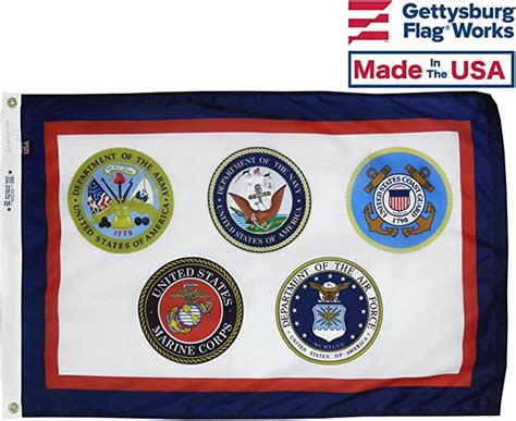 Us Armed Forces Flag 3x5 All Military Branches Nylon Made