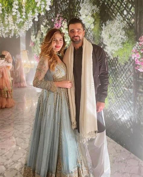 hamza ali abbasi and naimal khawar beautiful clicks from recent wedding reviewit pk