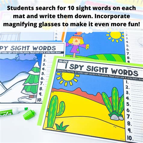 Sight Word Practice I Spy Sight Words Set 2 Fry Words 101 200