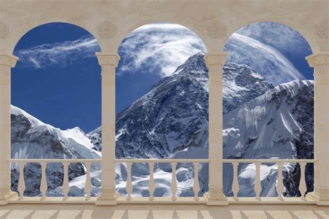 Wall Mural Terrace Mount Everest Pixersuk