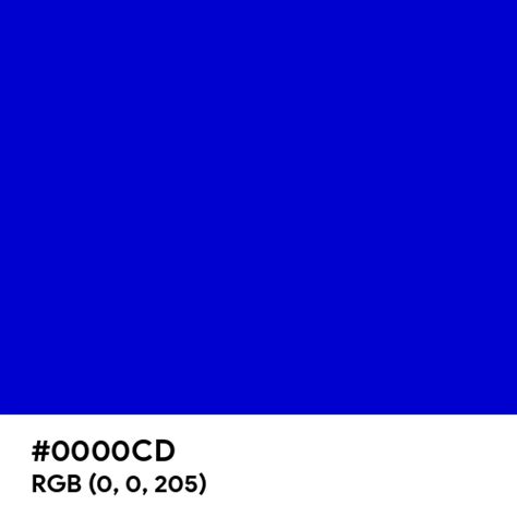 Medium Blue Color Hex Code Is 0000cd