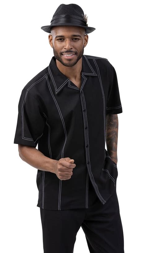 Montique 2021 Mens Walking Suits Black Mens Leisure Suits