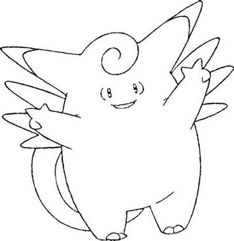 🥇 🥇 Dibujo Pokémon Para Colorear De Clefable【2022】