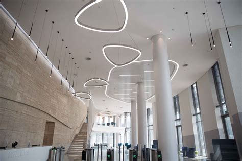 Interior Staircase And Lighting In Corporate Bank At Ecobank Ghana