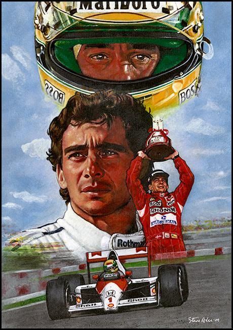 Ayrton Senna By Stevealce On Deviantart Vintage Racing Poster Racing Posters Racing Art F1