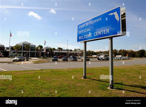 Welcome To Florida The Sunshine State Sign Usa Hi Res Stock Photography