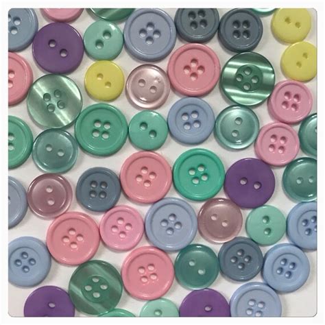 50 Pastel Buttons Round Buttons Buttons Scrapbooking Sewing