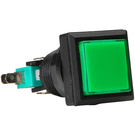 Spst No Small Square Game Switch Willumination 12v Green