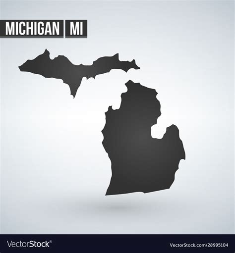Map Us State Michigan Royalty Free Vector Image